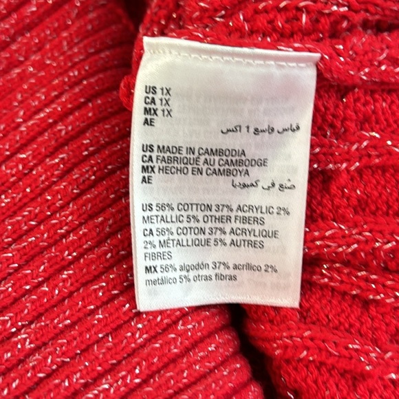 Style & Co V Neck Sweater. Size 1X - Picture 7 of 12